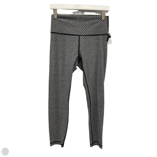 Athletic Leggings By Lululemon In Black & White, Size: M