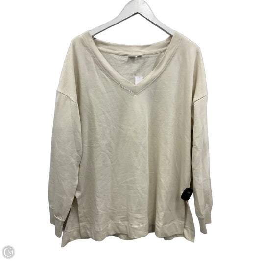 Top Long Sleeve By Gap In Ivory, Size: L