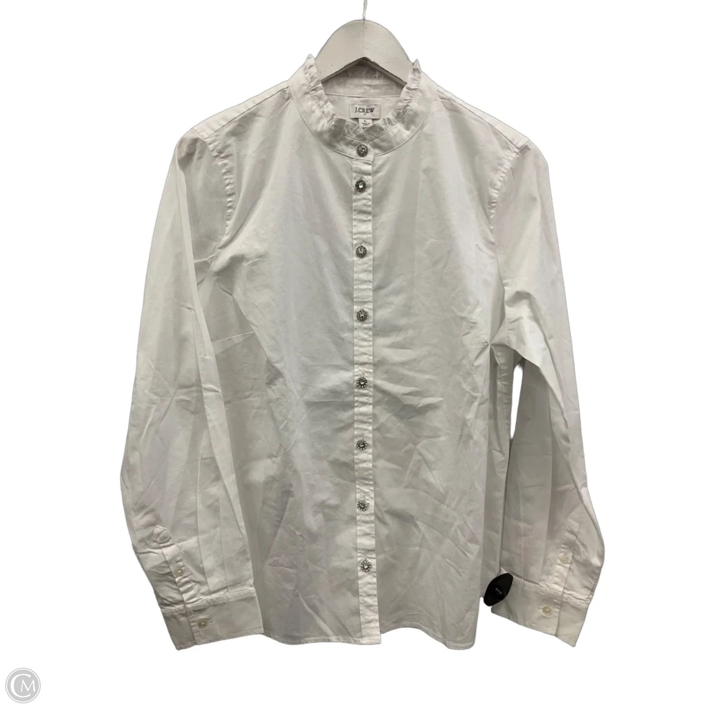 Top Long Sleeve By J. Crew In White, Size: L