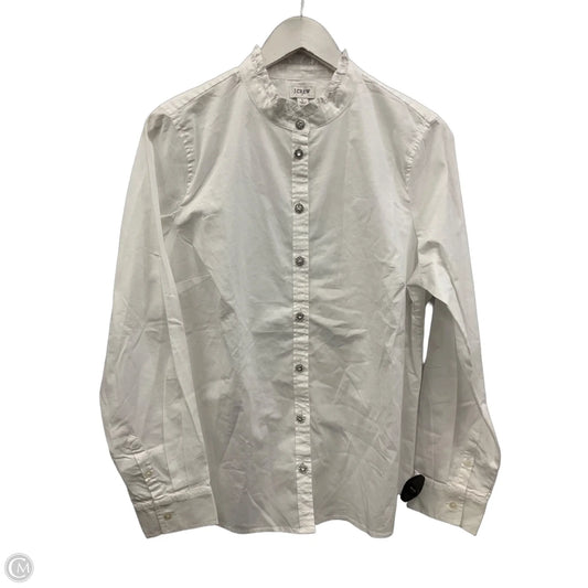 Top Long Sleeve By J. Crew In White, Size: L