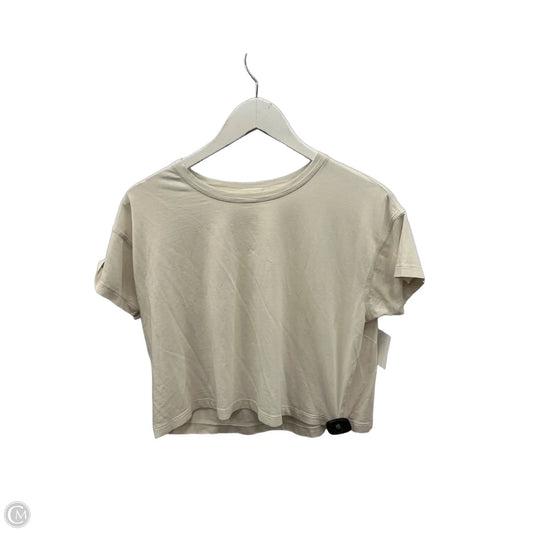 Athletic Top Short Sleeve By Lululemon In Cream, Size: S