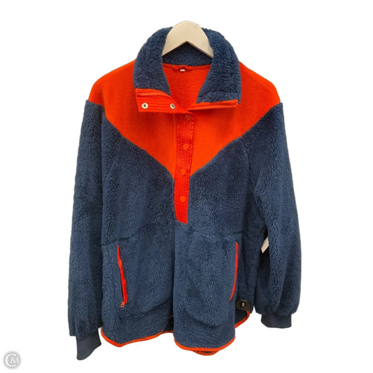 Jacket Fleece By Clothes Mentor In Blue & Orange, Size: L