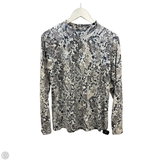 Top Long Sleeve By Liverpool In Blue, Size: L