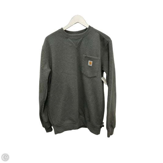 Sweatshirt Crewneck By Carhartt In Grey, Size: S
