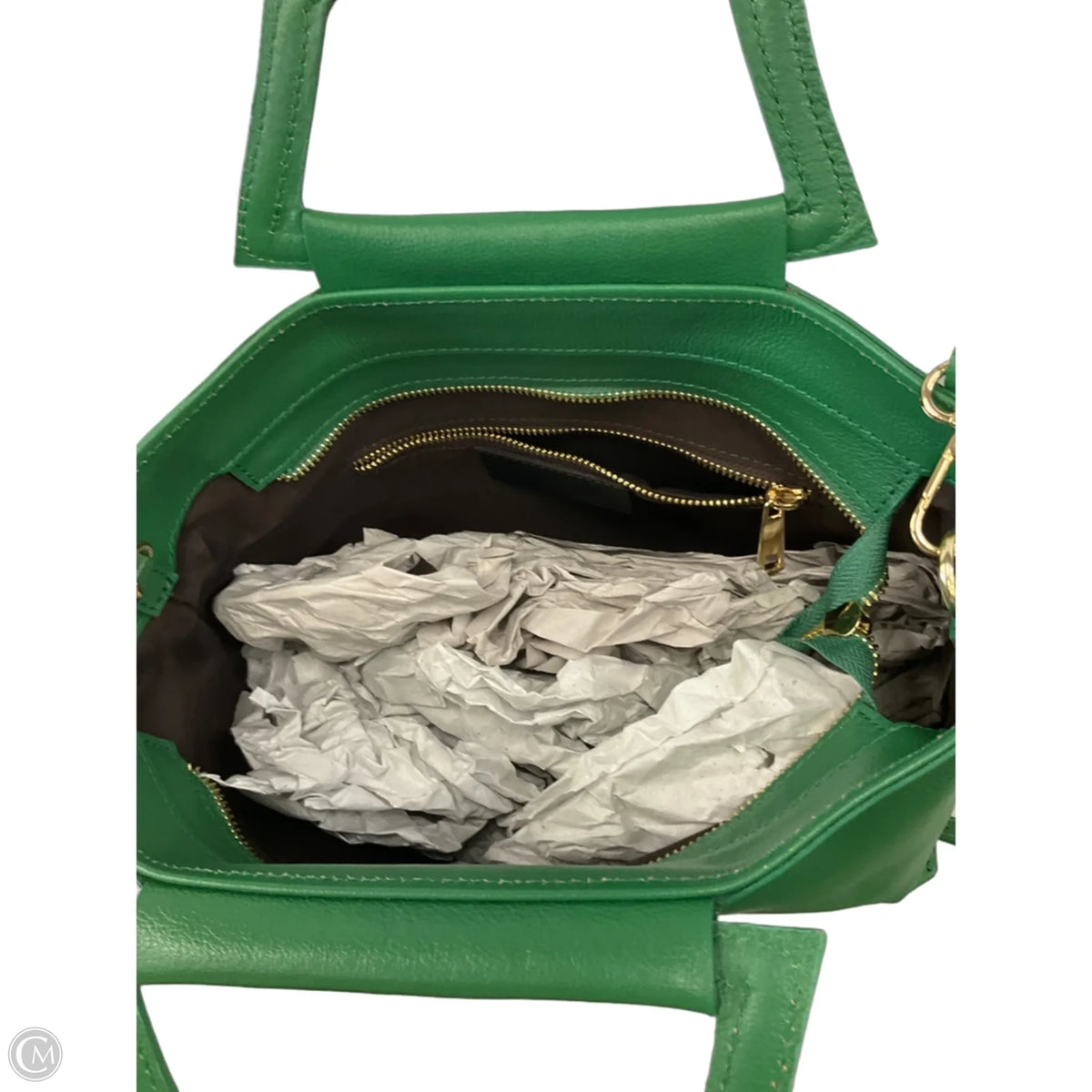 Handbag Leather By Clothes Mentor, Size: Medium