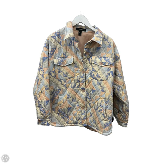 Jacket Puffer & Quilted By Forever 21 In Orange & Purple, Size: S