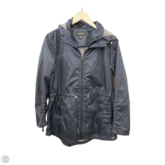 Jacket Windbreaker By Jones New York In Polkadot Pattern, Size: M