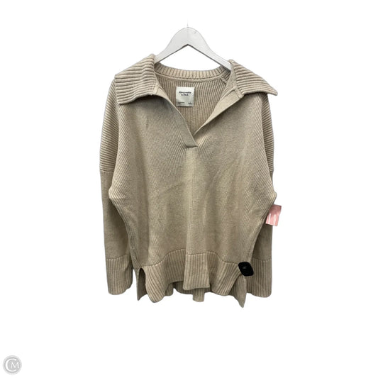 Sweater By Abercrombie And Fitch In Cream, Size: L