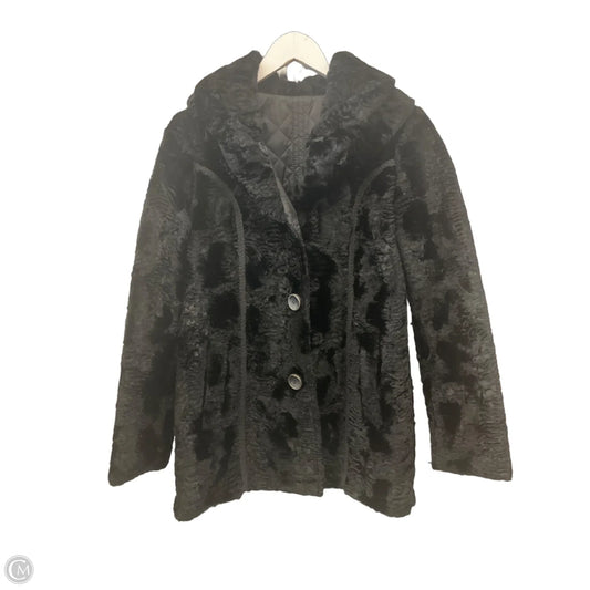 Coat Faux Fur & Sherpa By Laundry In Black, Size: S