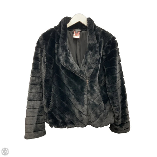Jacket Faux Fur & Sherpa By White House Black Market In Black, Size: M