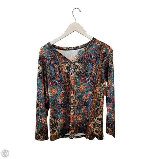 Top Long Sleeve By Cme In Multi-colored, Size: S