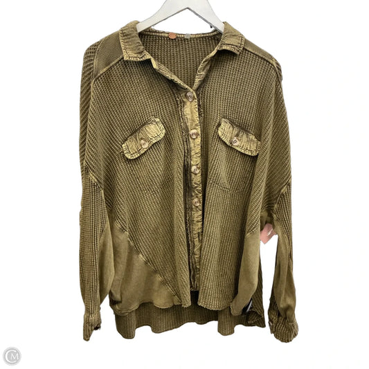 Top Long Sleeve By Free People In Green, Size: Xs