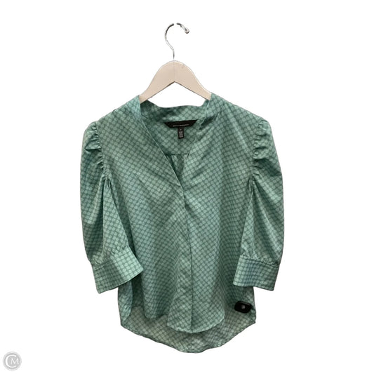 Top Short Sleeve By White House Black Market In Green, Size: S