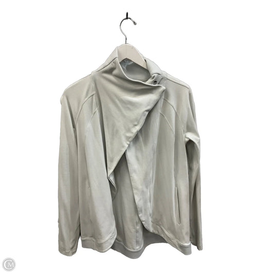 Athletic Top Long Sleeve Collar By Lululemon In White, Size: S