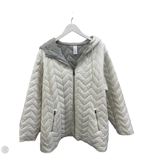Jacket Puffer & Quilted By Livi Active In White, Size: 3x