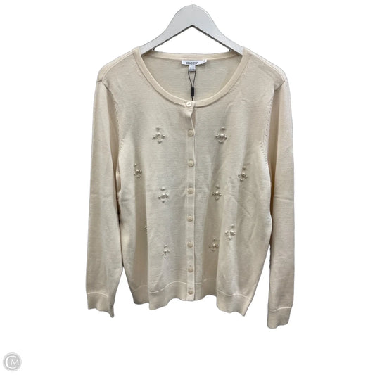 Sweater Cardigan By Chicos In Cream, Size: L