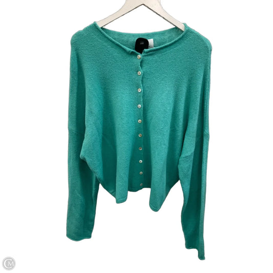 Sweater Cardigan By Things Between In Green, Size: S