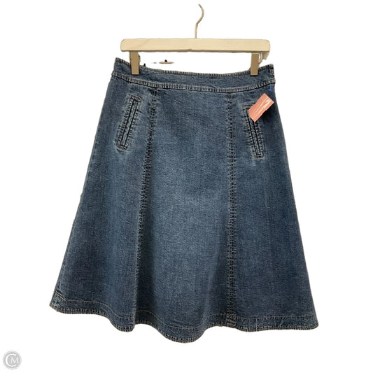 Skirt Midi By Garnet Hill In Blue Denim, Size: 10