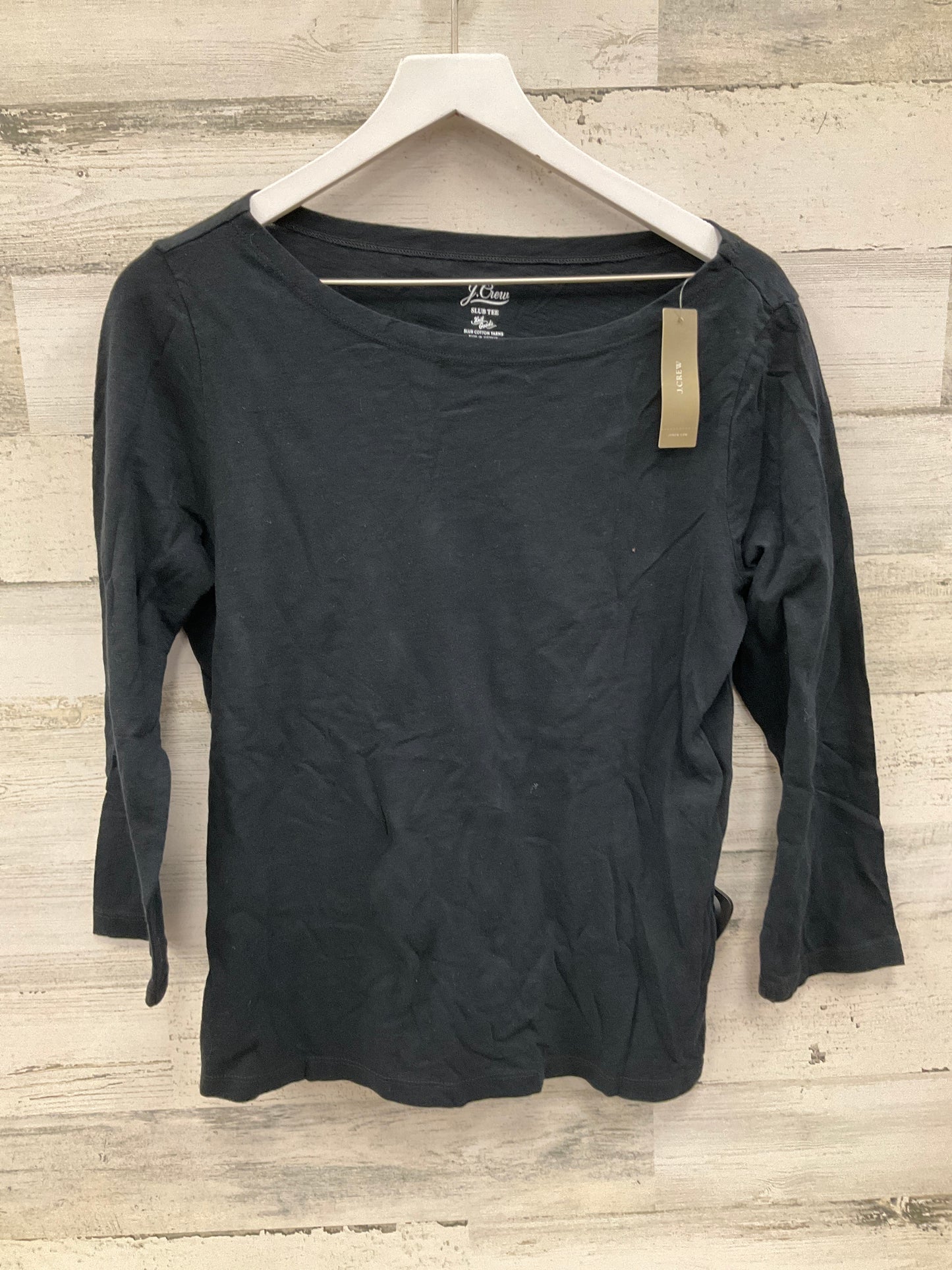 Top 3/4 Sleeve By J. Crew In Black, Size:M