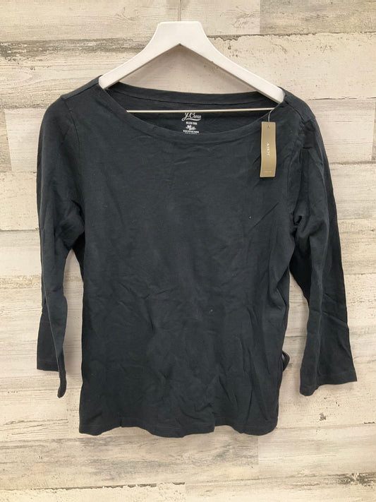 Top 3/4 Sleeve By J. Crew In Black, Size:M