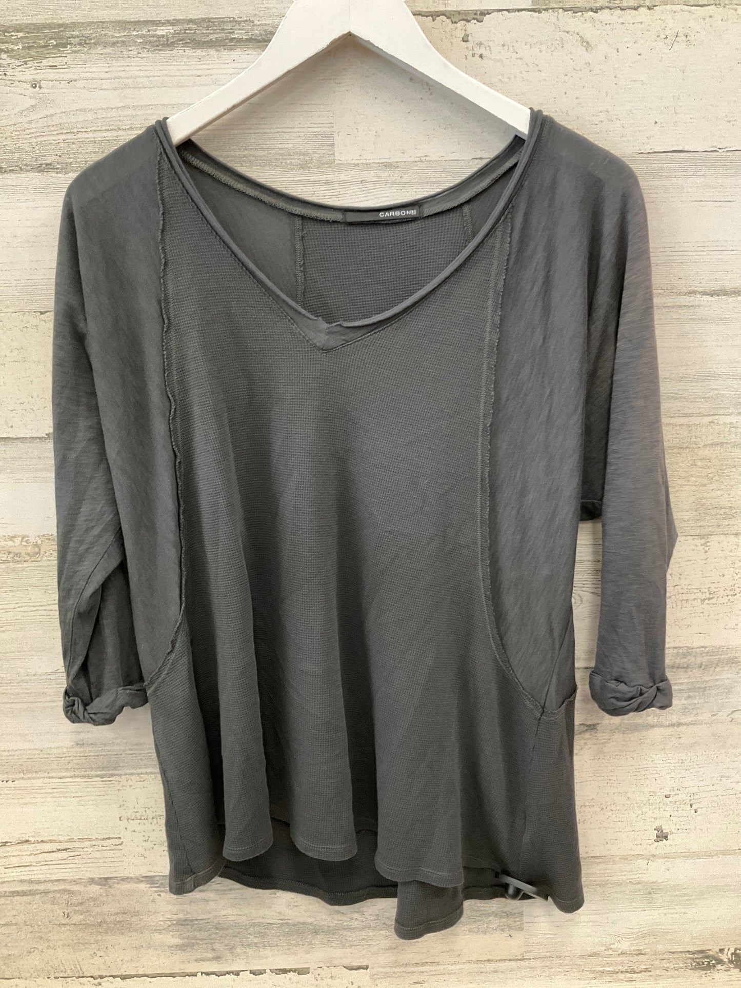 Top 3/4 Sleeve By Clothes Mentor In Grey, Size:Xs