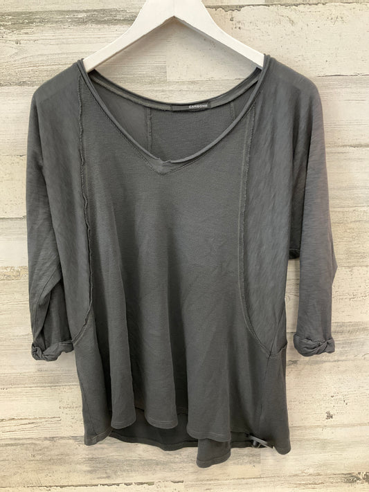 Top 3/4 Sleeve By Clothes Mentor In Grey, Size:Xs