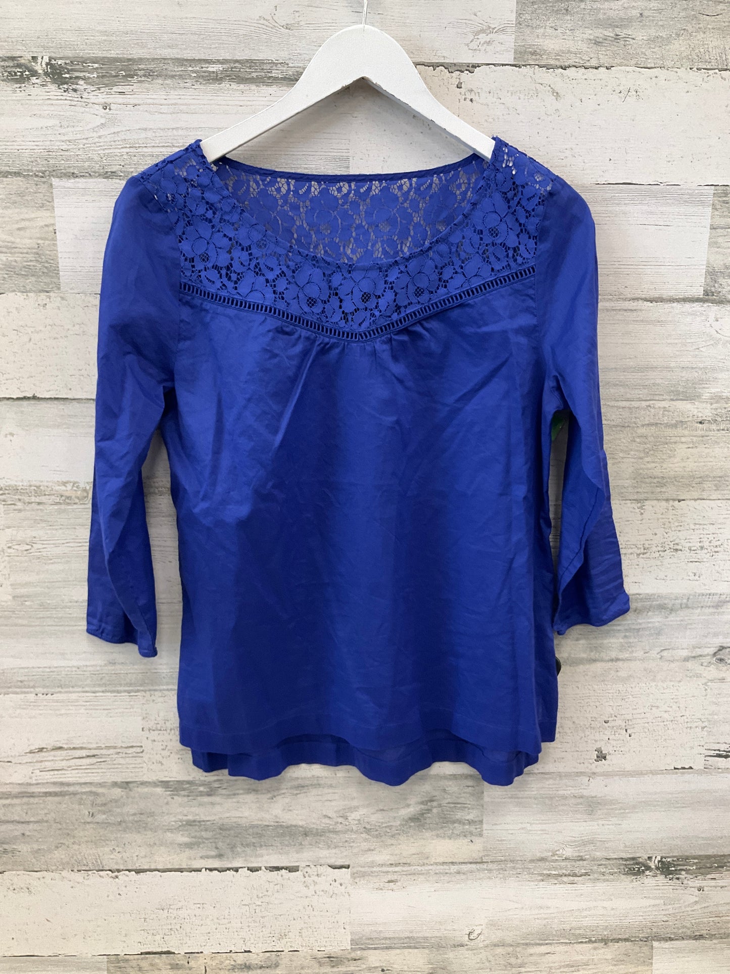 Top 3/4 Sleeve By Gap In Blue, Size:S