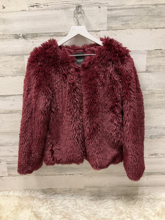 Jacket Faux Fur & Sherpa By Simply Vera  Size: M