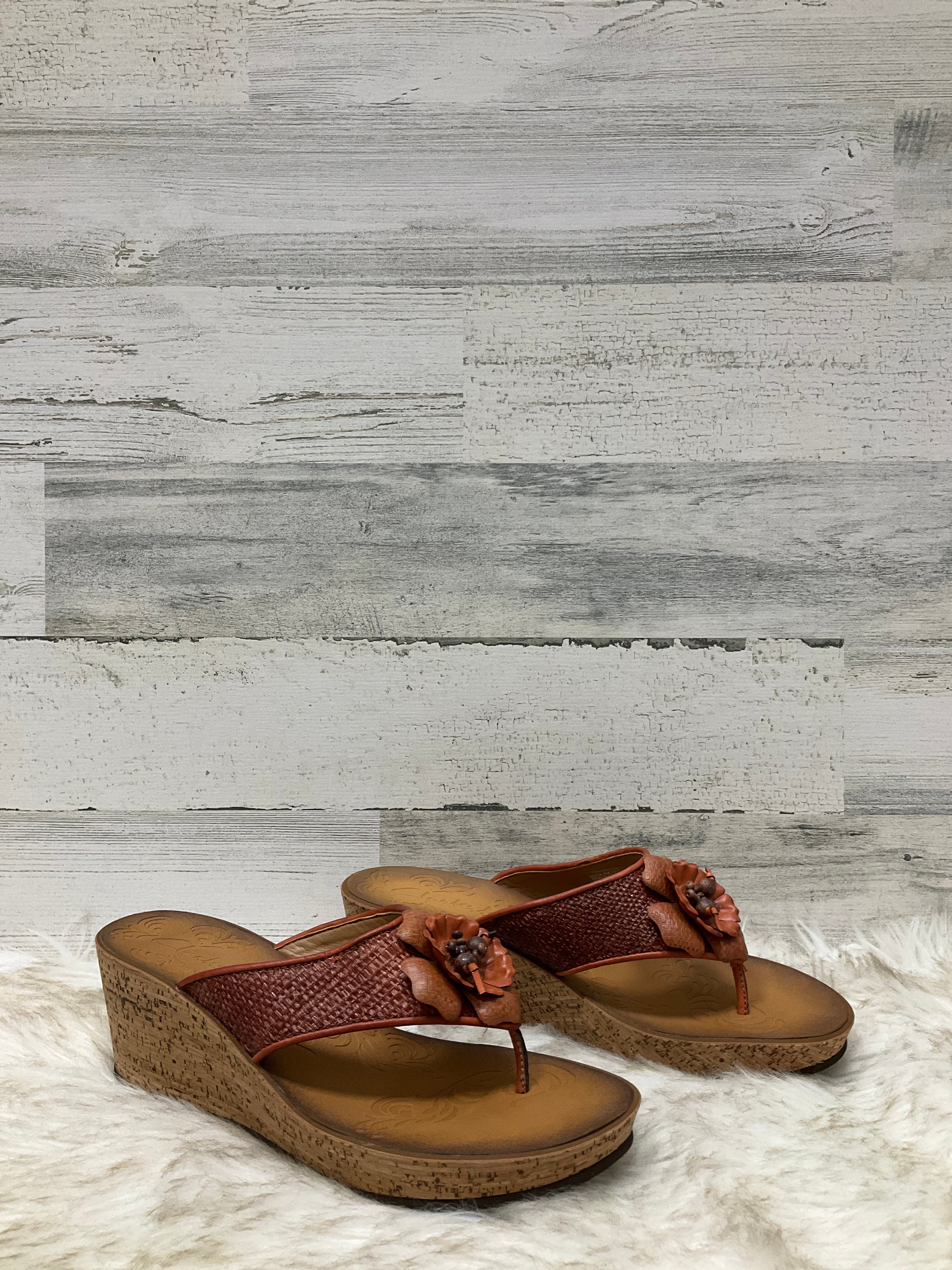 Clarks cork cheap wedge sandals