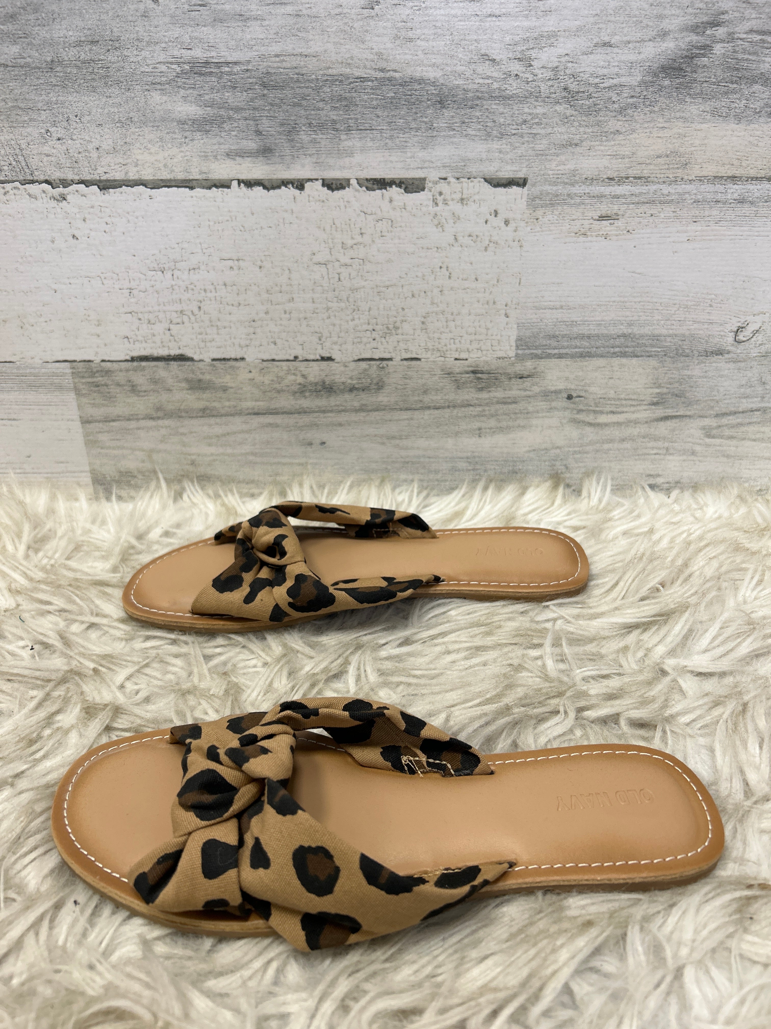 Leopard sandals old sales navy